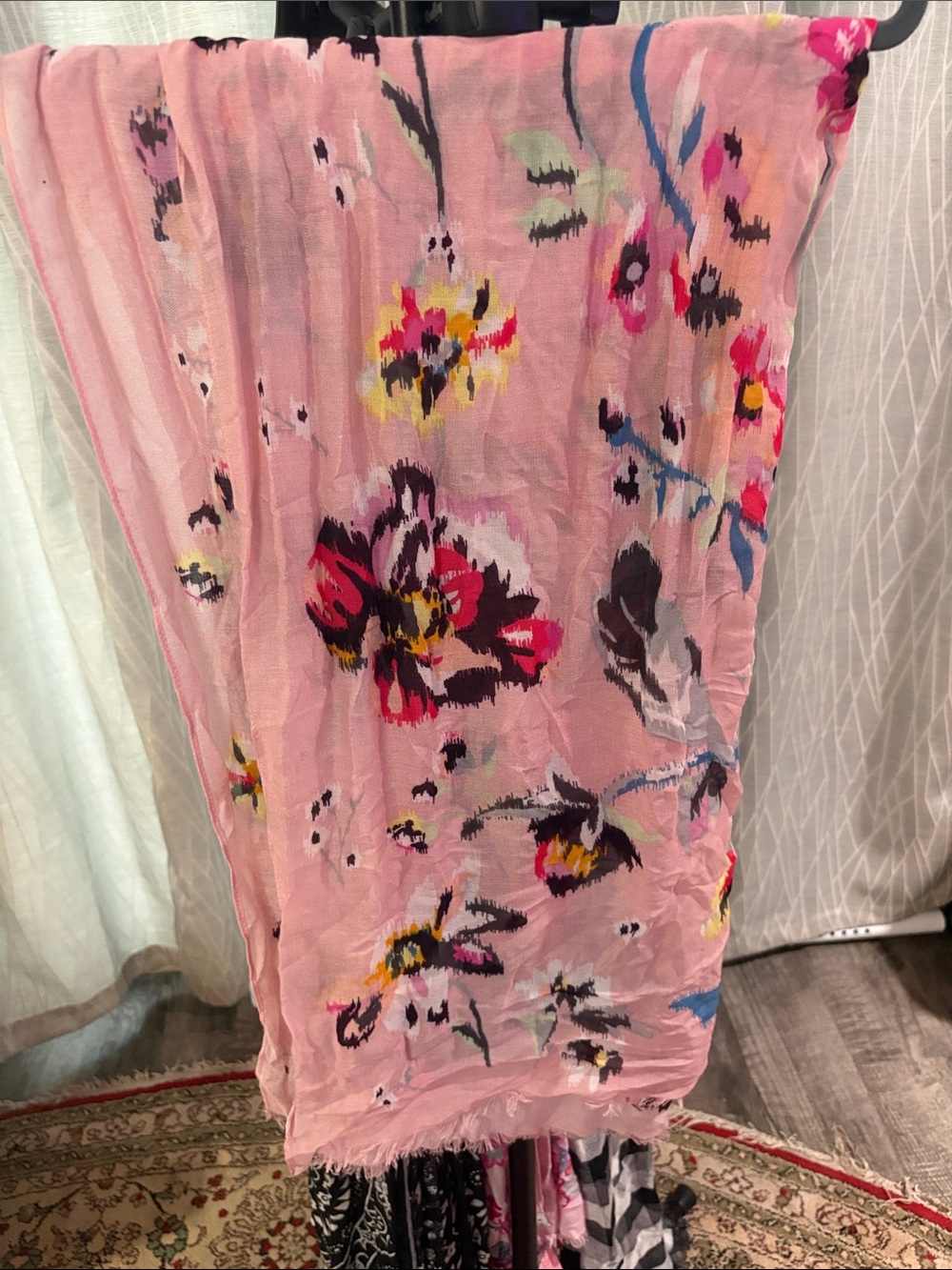Vera Bradley Pink Floral Lightweight Scarf